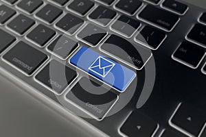 E-mail envelope in a computer key