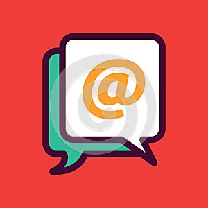 e-mail icon. Vector illustration decorative design