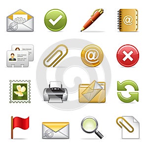 E-mail icons.