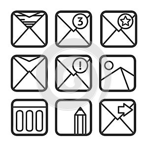E-mail icons set