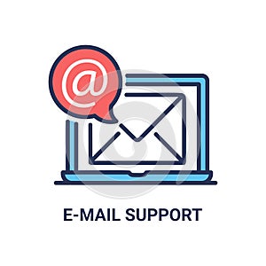 E-mail inbox - modern vector line icon