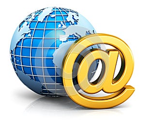 E-mail and internet communication concept