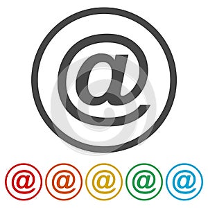 E-mail internet sticker set