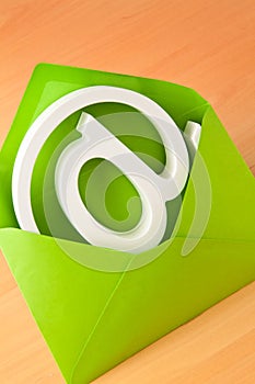 E-mail logo in an envelope