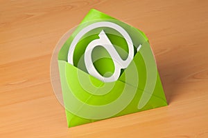 E-mail logo in an envelope