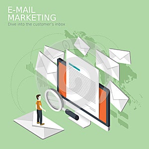 E-mail marketing concept