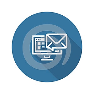 E-mail Marketing Icon. Flat Design