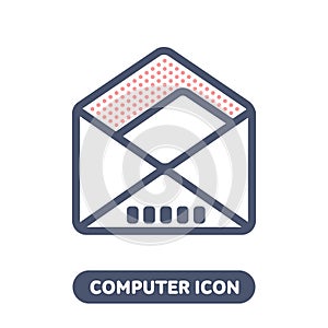 E-mail message icon in linestyle