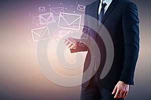 E-mail networking communication concept