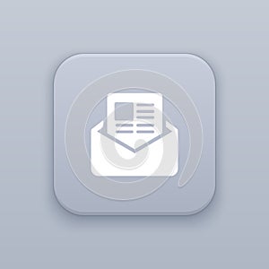 E-mail, Newsletter button, best vector