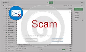 E-mail Popup Warning Window Concept
