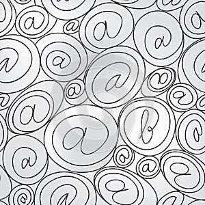 E-mail sign seamless background. email or spam mail pattern concept.