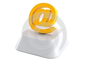 E-mail symbol on computer key