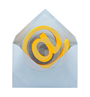 E-mail symbol and envelope