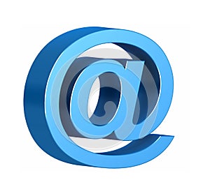 E-mail symbol isolated on white