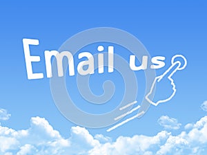 E-mail us message cloud shape