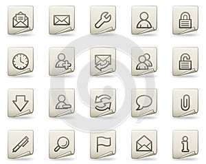 E-mail web icons, document series