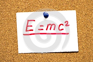 E=mc2 Mass-energy equivalence photo