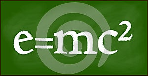 E = mc2 blackboard background beautiful banner wallpaper design