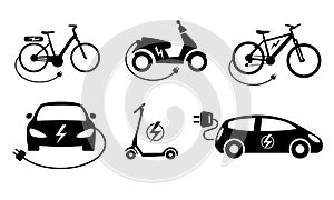 E-mobility graphics in vector quality.