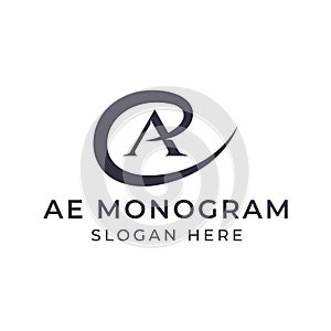 A and E monogram logo design,simple minimal modern style logomark,brand logo template