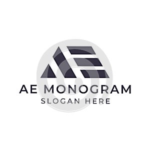 A and E monogram logo design,simple minimal modern style logomark , triangle brand logo template