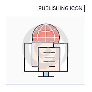 E-publishing color icon