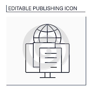 E-publishing line icon