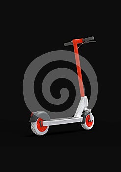 E-scooter, ecologic urban vehicle, dark background