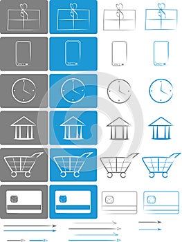 E-shop E-comerce Icon set