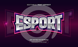 E sport gaming text effect pink, editable text effect