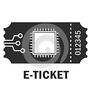 E-ticket vector icon