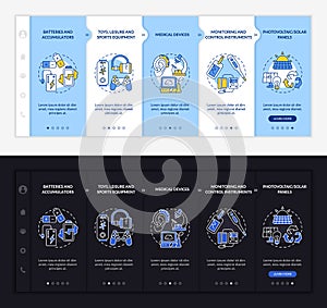 E-trash classification onboarding vector template