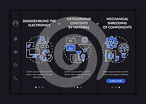 E-trash recycle onboarding vector template