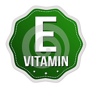 E Vitamin label or sticker