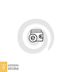 E-wallet line icon. digital wallet Can be used for web and mobile. Mobile banking