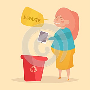 E-waste. Separate sorting garbage