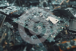 E-Waste Sorting High Resolution Close-Up