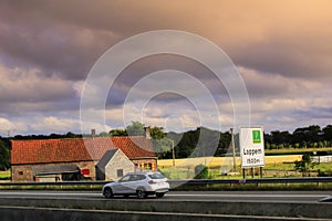 E40 road Flemish scenery Belgium