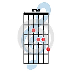 E7b5 guitar chord icon