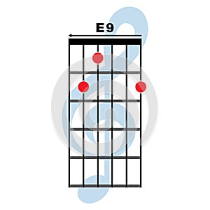 E9 guitar chord icon