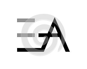 EA Logo Initial Letter Design Template Vector