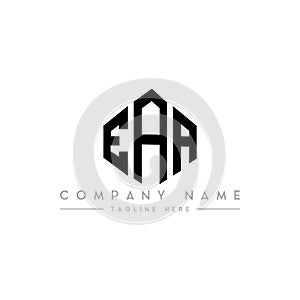 EAA letter logo design with polygon shape. EAA polygon and cube shape logo design. EAA hexagon vector logo template white and