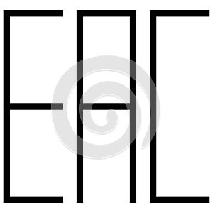 EAC label line icon, vector illustration