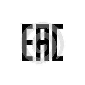 EAC sign. Eurasian conformity mark. Isolated vector symbol.