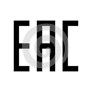 EAC sign. Eurasian conformity mark symbol. Vector illustration. EPS 10.