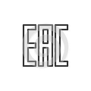 EAC sign line icon