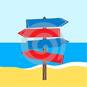 Ãâeach direction sign