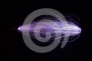 Image of trajectories of electric discharges for student projects.. photo