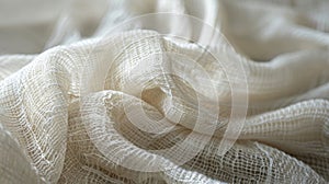 Each individual thread of the silk fabric is visible creating a closeknit texture that adds an element of refinement to